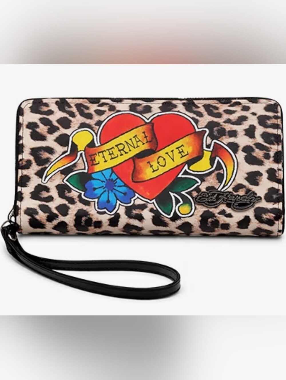 Ed Hardy Cheetah Print 'Eternal Love' Wristlet - Picture 2 of 7